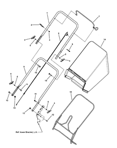 Handles And Controls (Push) Diagram and Parts List for 7800453-M22550 2010 Briggs and Stratton Lawn Mower
